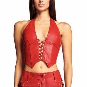 I Am Gia Vixra Top in Deep Red